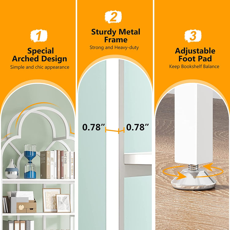 Tribesigns Bookshelf, Modern 5-Tier Bookcase Display Shelves Stand Rack Tribesigns