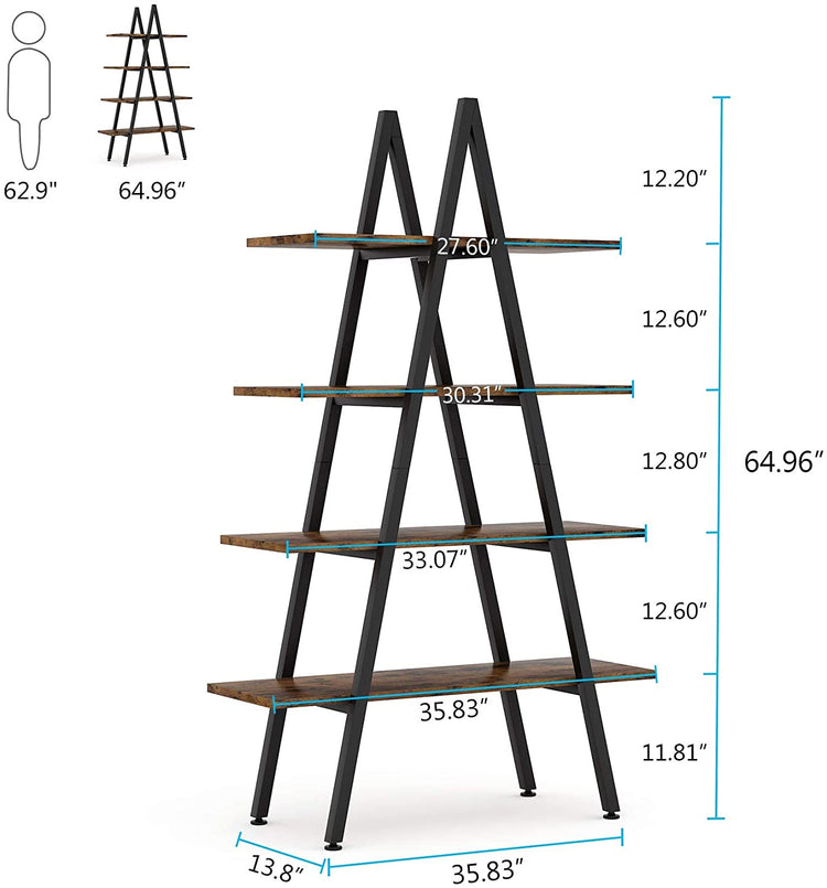 Tribesigns Tribesigns Bookshelf, A-Shaped Bookcase 4-Tier Ladder Display Shelves