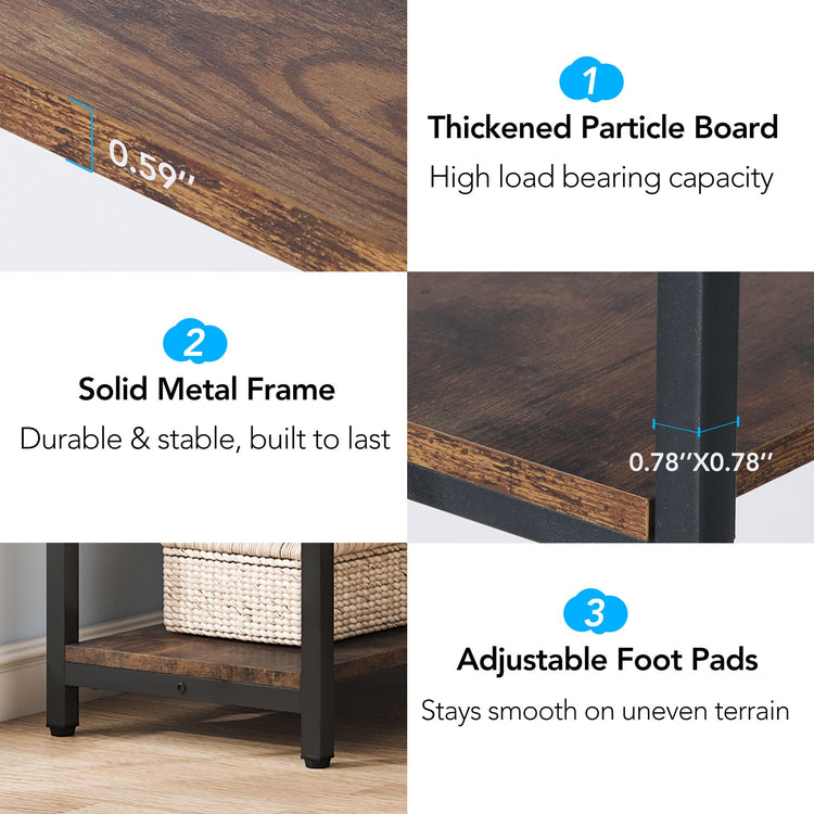 5-Shelf Corner Bookshelf, Reversible L-shaped Corner Etagere Bookcase Tribesigns