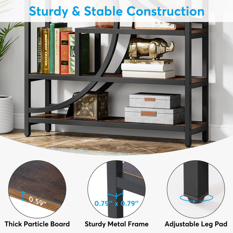 Tribesigns Tribesigns Bookshelf, 70" Staggered Bookcase 7-Tier Display Organizer