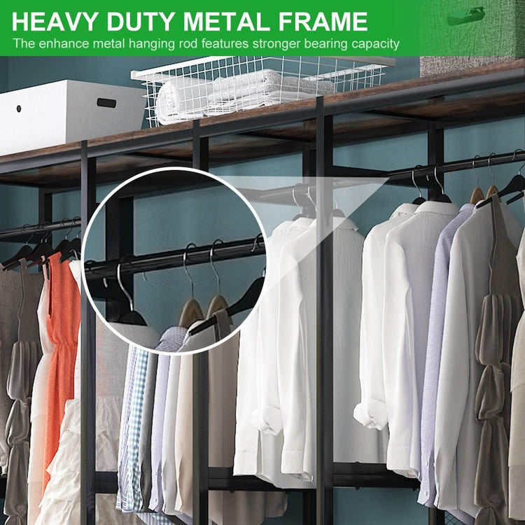 Freestanding Closet Organizer, Heavy Duty Clothes Closet Tribesigns