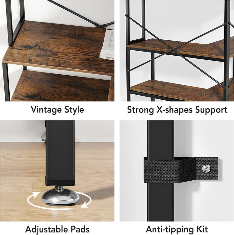Tribesigns Corner Bookshelf, 5-Tier 67" Tall L-Shaped Bookcase Display Organizer Tribesigns