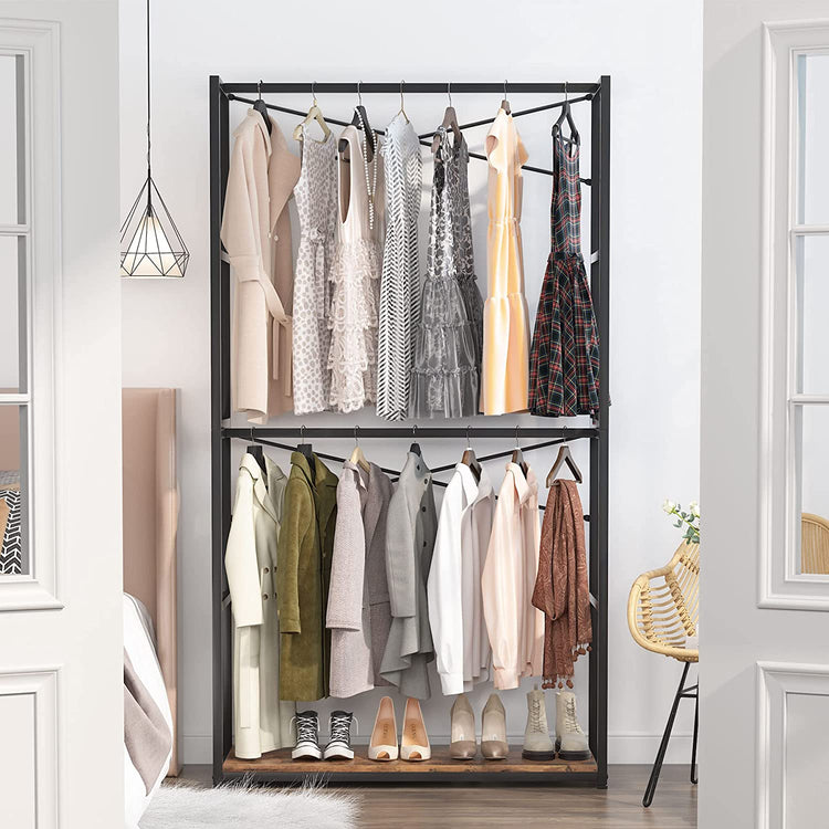 Freestanding Closet Organizer, Open Wardrobe Clothing Rack Tribesigns