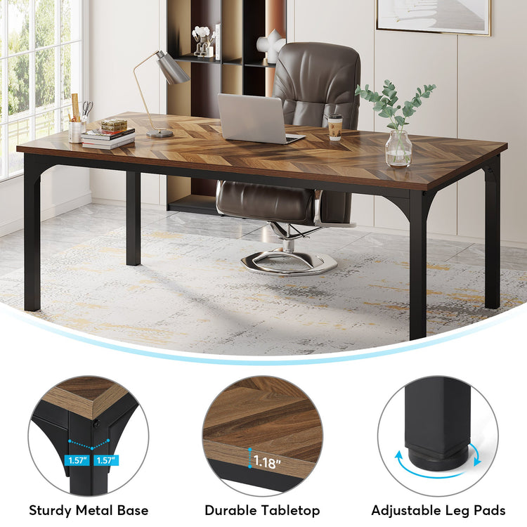 Tribesigns Executive Desk, 70.9" Simple Computer Desk Conference Table Tribesigns