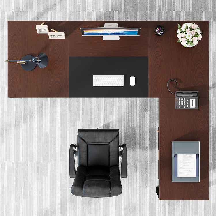 Tribesigns L-Shaped Desk, 70.8’’ Executive Desk with Mobile File Cabinet Tribesigns