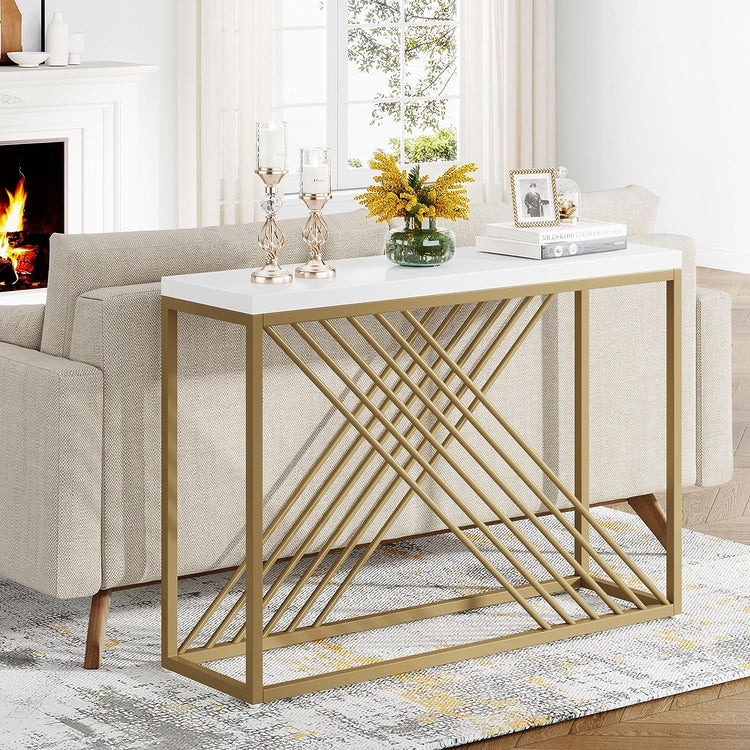 42.5" Console Table, Modern Sofa Entryway Table with Metal Frame Tribesigns