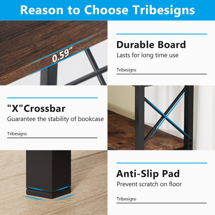 Tribesigns Corner Bookshelf, 7-Tier Tall Corner Bookcase Storage Display Rack Tribesigns
