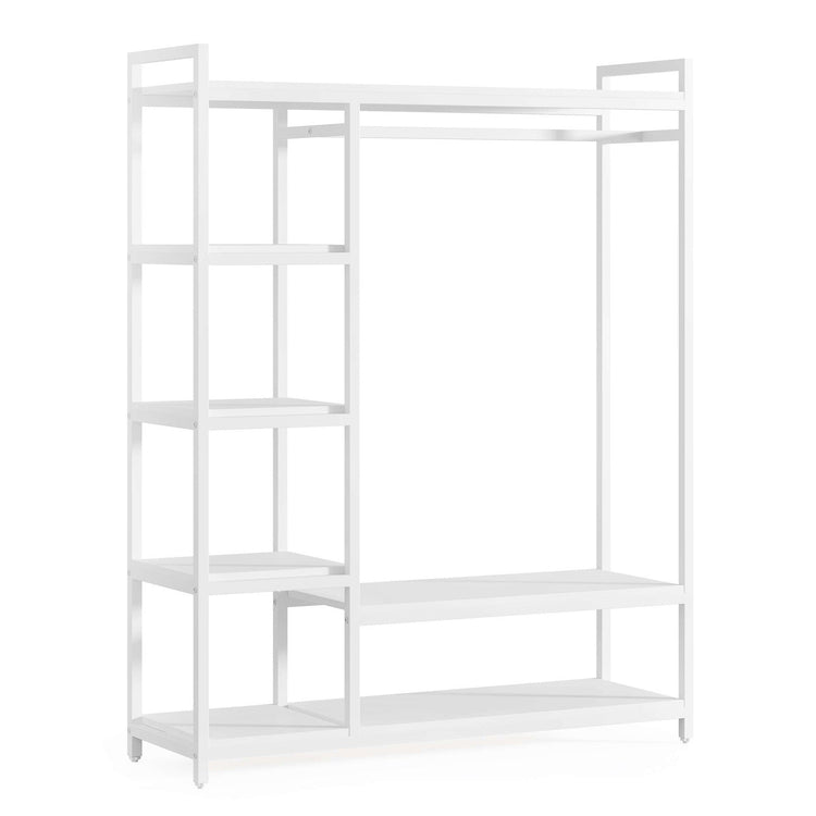 Freestanding Closet Organizer, Garment Rack with 6 Shelves Tribesigns