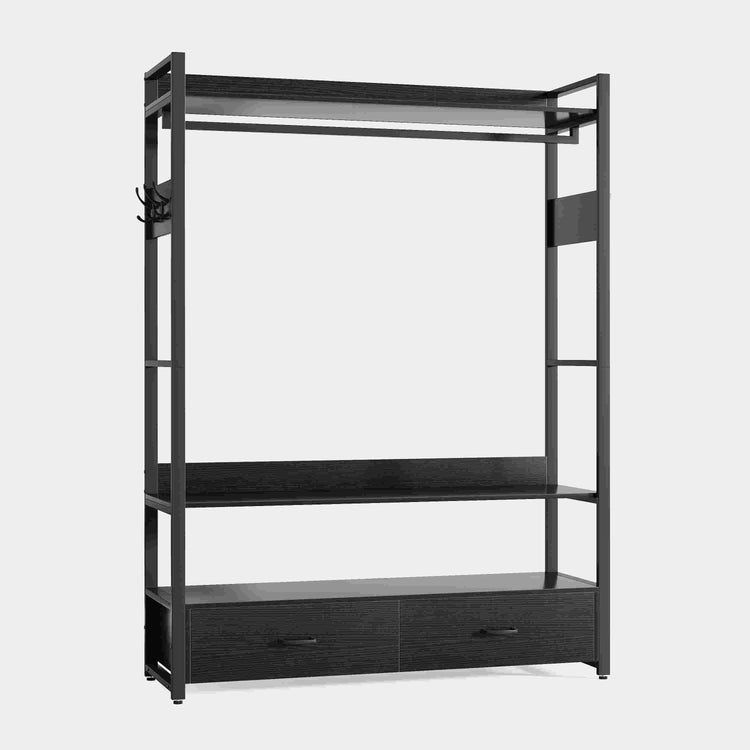 Tribesigns Freestanding Closet Organizer, Garment Rack with Drawers & Storage Shelves