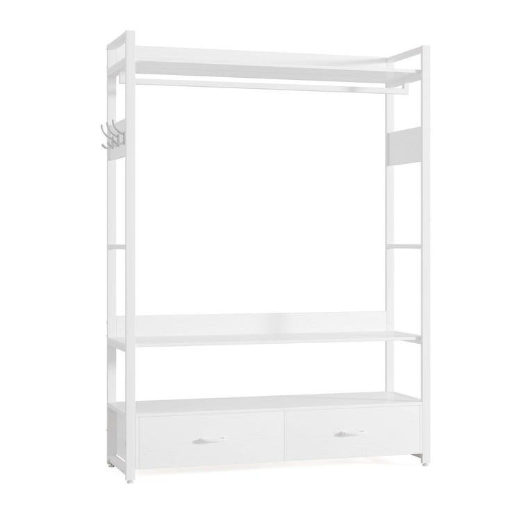 Tribesigns Freestanding Closet Organizer, Garment Rack with Drawers & Storage Shelves