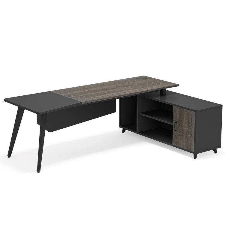 Tribesigns L-Shaped Desk, 78.74 Inch Executive Office Desk with File Cabinet Tribesigns