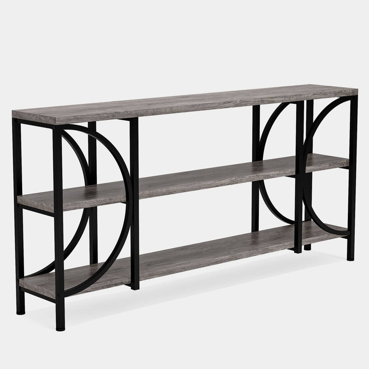 Console Table, 70.86" Sofa Entryway Table with 3 Tier Storage Shelves Tribesigns