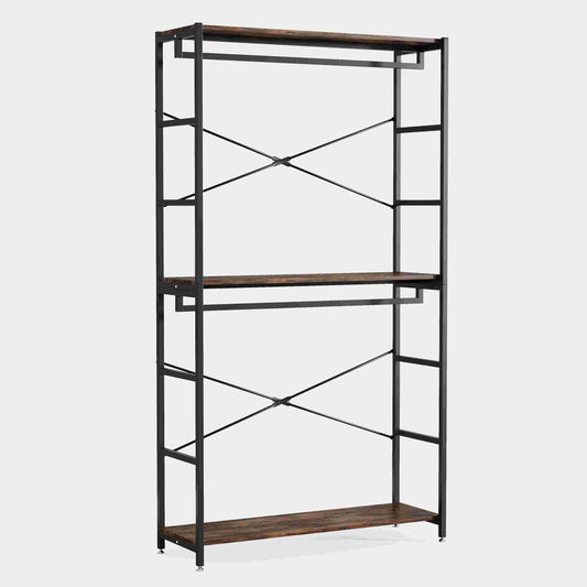 Freestanding Closet Organizer, 86" Garment Rack with Shelves & Hanging Rods Tribesigns