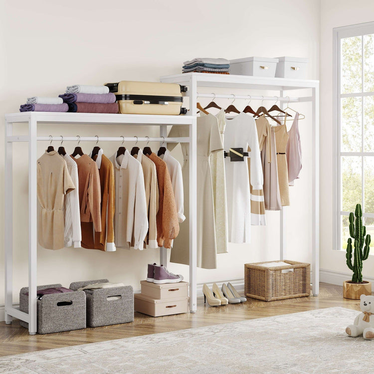 Free Standing Closet Organizer, Heavy Duty Wardrobe Closet Tribesigns