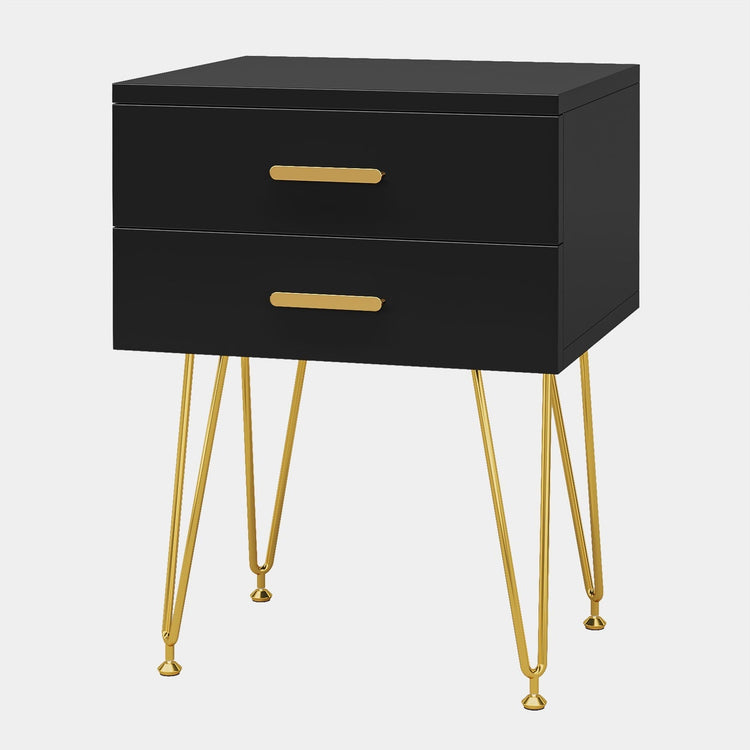 Nightstand, 26" Tall Bedside End Table with 2-Drawer Tribesigns