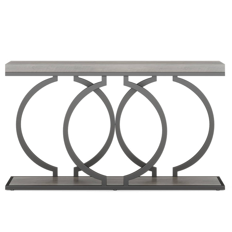 Console Table, 55 inch Faux Marble Entryway Sofa Table Tribesigns