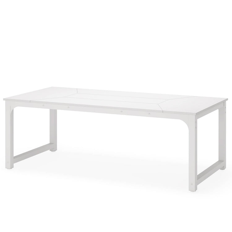 Dining Table for 6-8 Person, Industrial Kitchen Table with Metal Frame Tribesigns