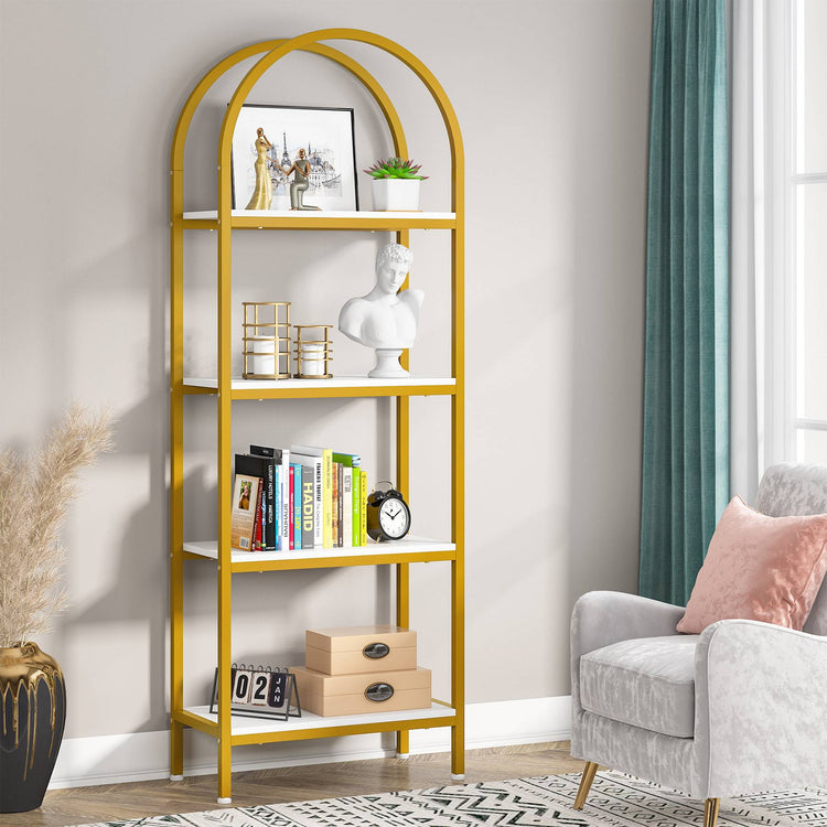 Tribesigns Bookshelf, Freestanding Bookcase Display Rack with Storage Shelves Tribesigns