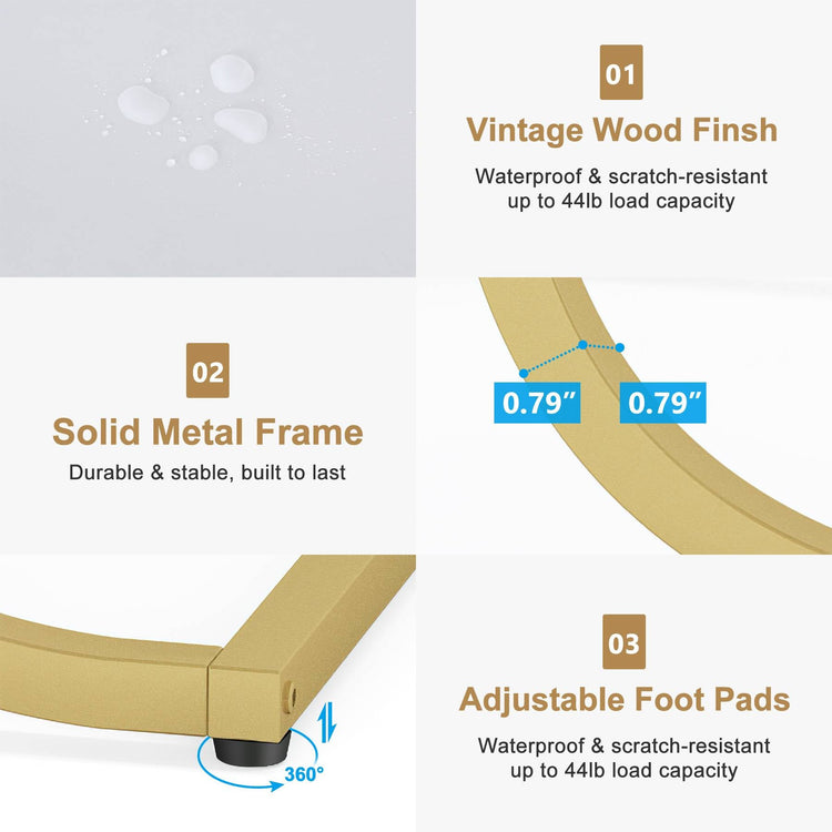 Nightstand, Industrial Bedside Table End Table with Drawer Tribesigns