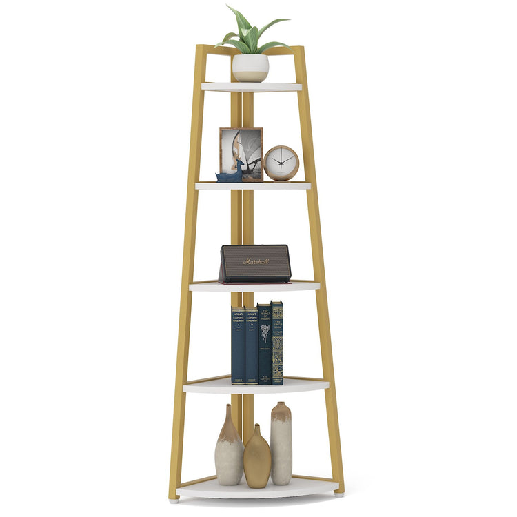 Tribesigns Corner Shelf, 70" Tall Corner Ladder Shelf Small Bookshelf Tribesigns