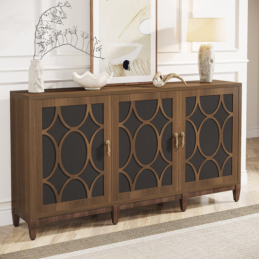 Farmhouse Sideboard Buffet, 59" Storage Cabinet Credenza with Doors Tribesigns
