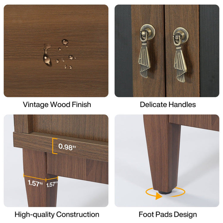Farmhouse Sideboard Buffet, 59" Storage Cabinet Credenza with Doors Tribesigns