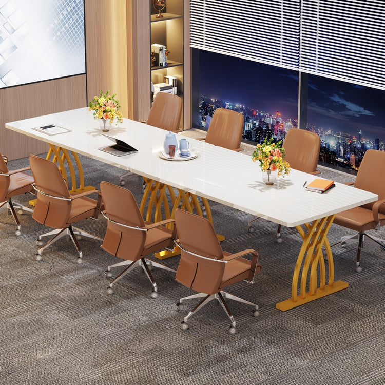 Modern Executive Desk, 63" Computer Desk with Metal Base Tribesigns