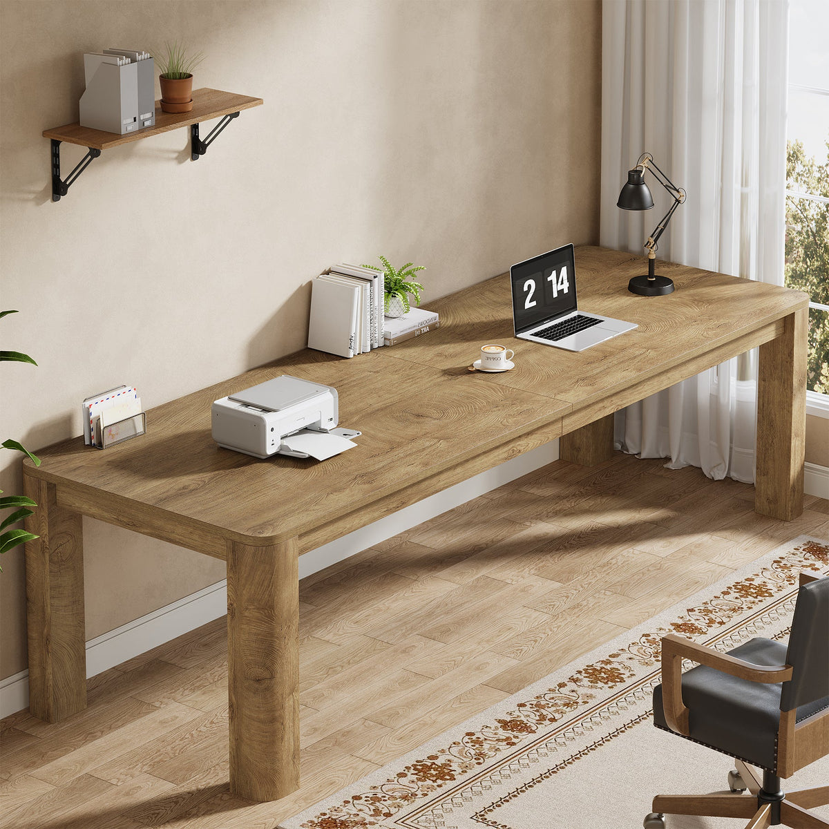 78.74" Two Person Desk, Double Computer Desk Writing Table for Home Office