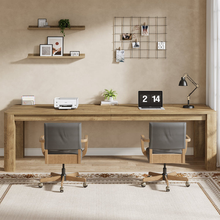78.74" Two Person Desk, Double Computer Desk Writing Table for Home Office
