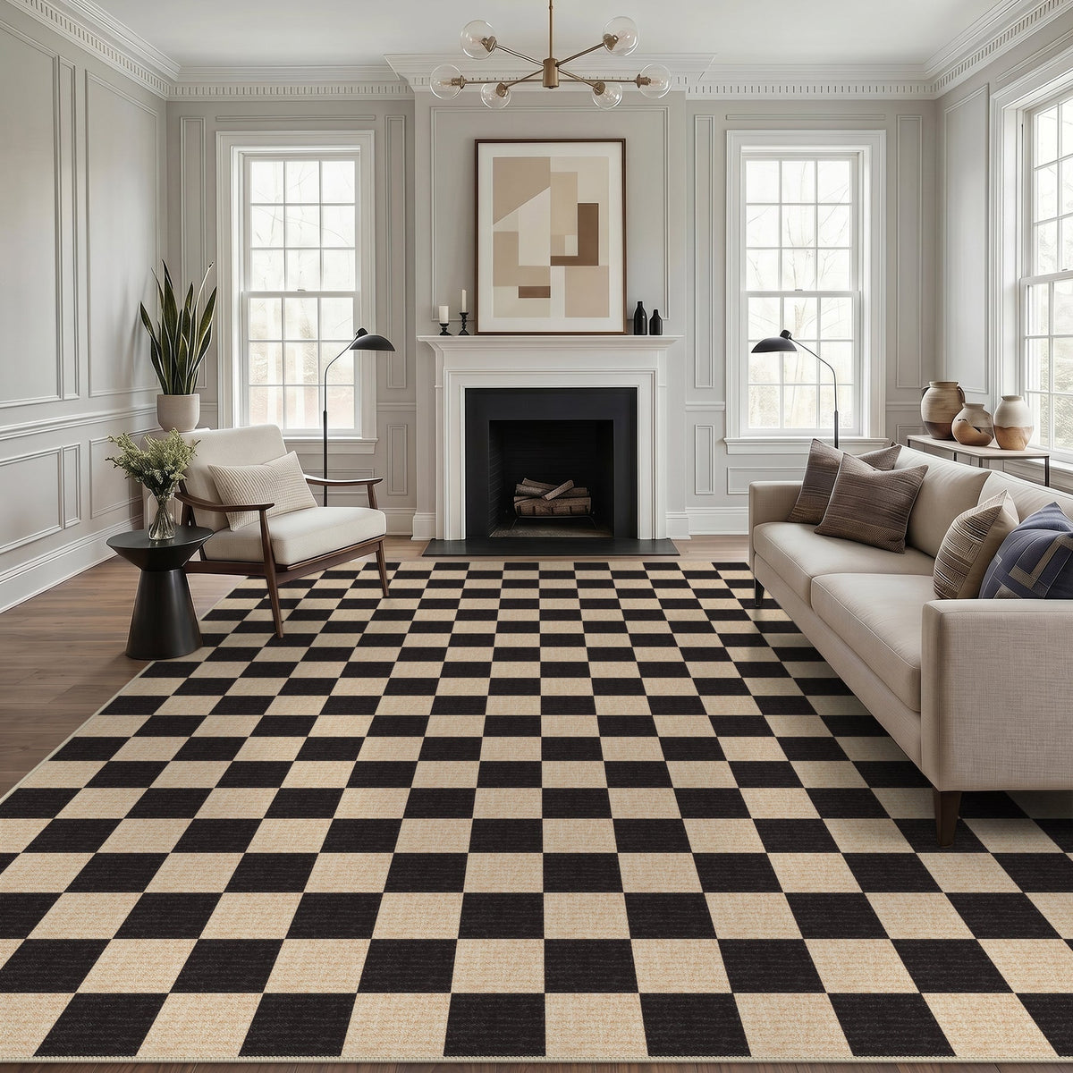 5x7/8x10 Large Geometric Area Rugs, Soft Washable Rug for Bedroom Non-Slip