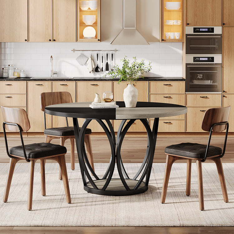 Round Kitchen Table for 4-6