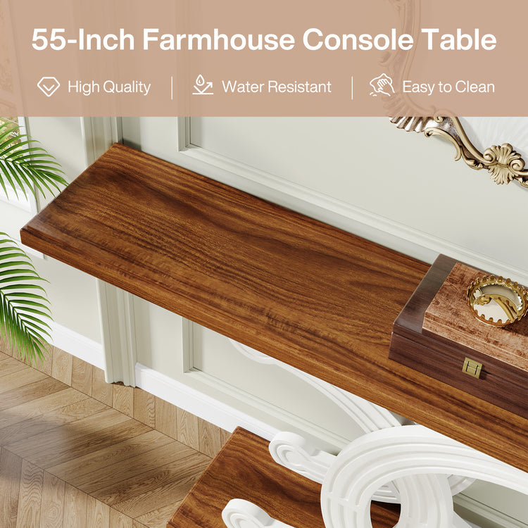 Farmhouse Wood Sofa Table