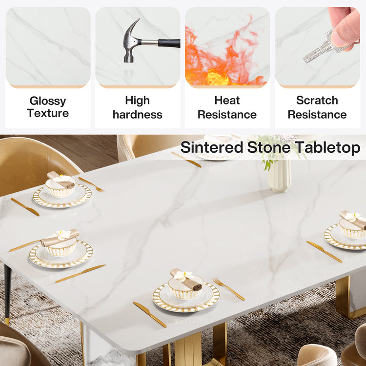 79" Rectangular Sintered Stone Dining Table