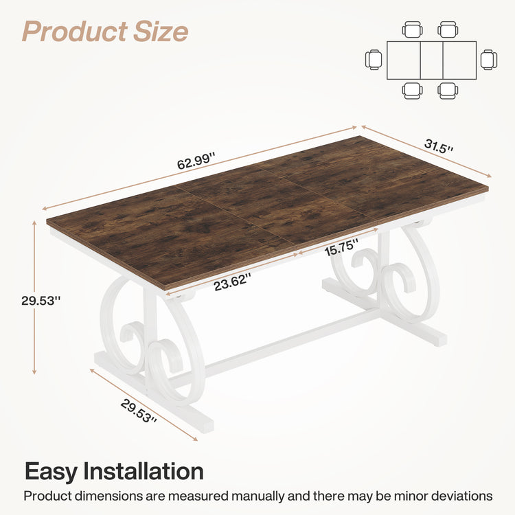 Vintage Rectangular Kitchen Table