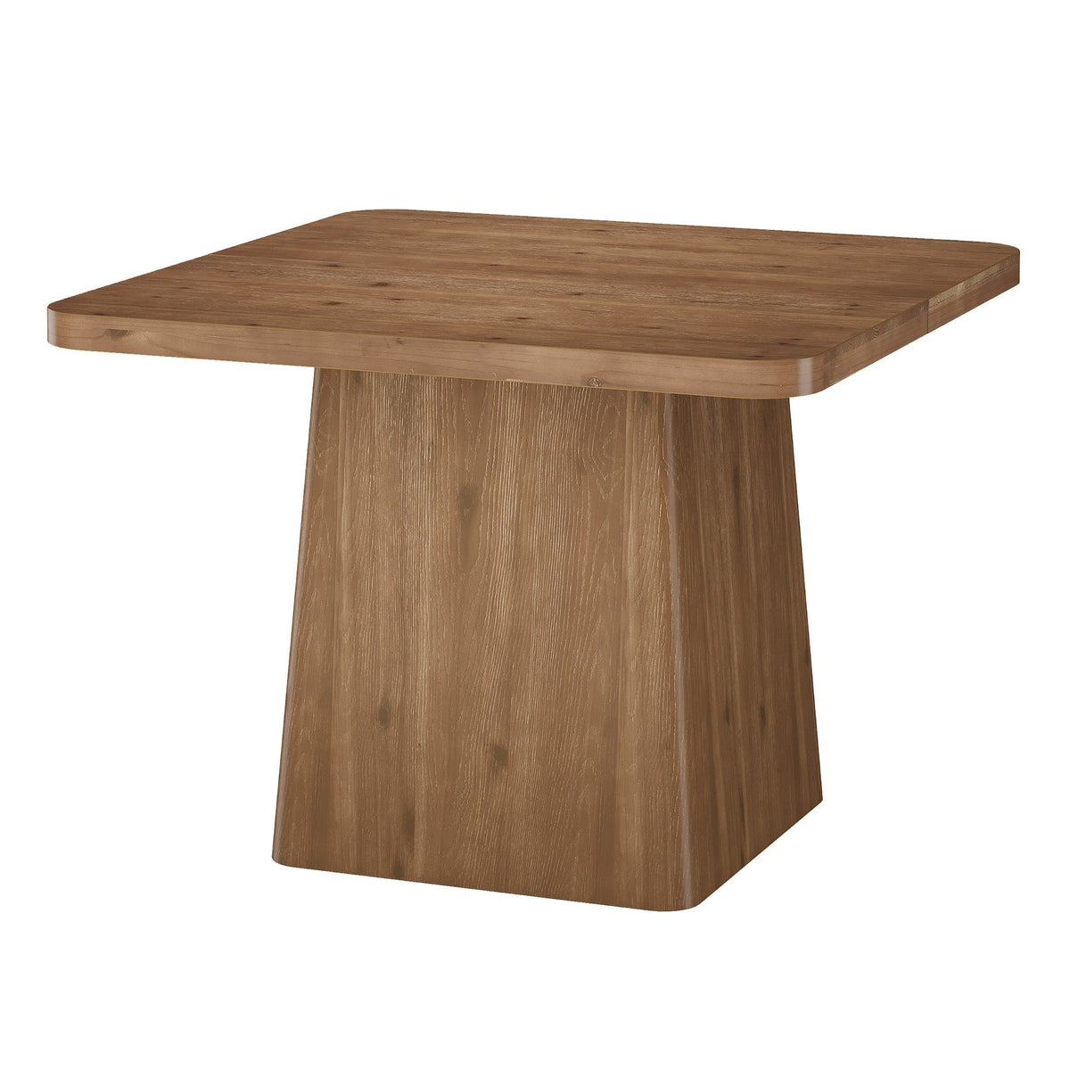 39" Square Solid Wood Dining Table for 2-4 People,  Modern Kitchen Table with Pedestal Base (Only Table)