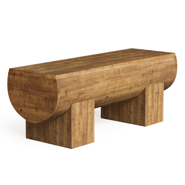 Solid Wood Dining Bench, 47" Farmhouse Kitchen Bench for Dining Room