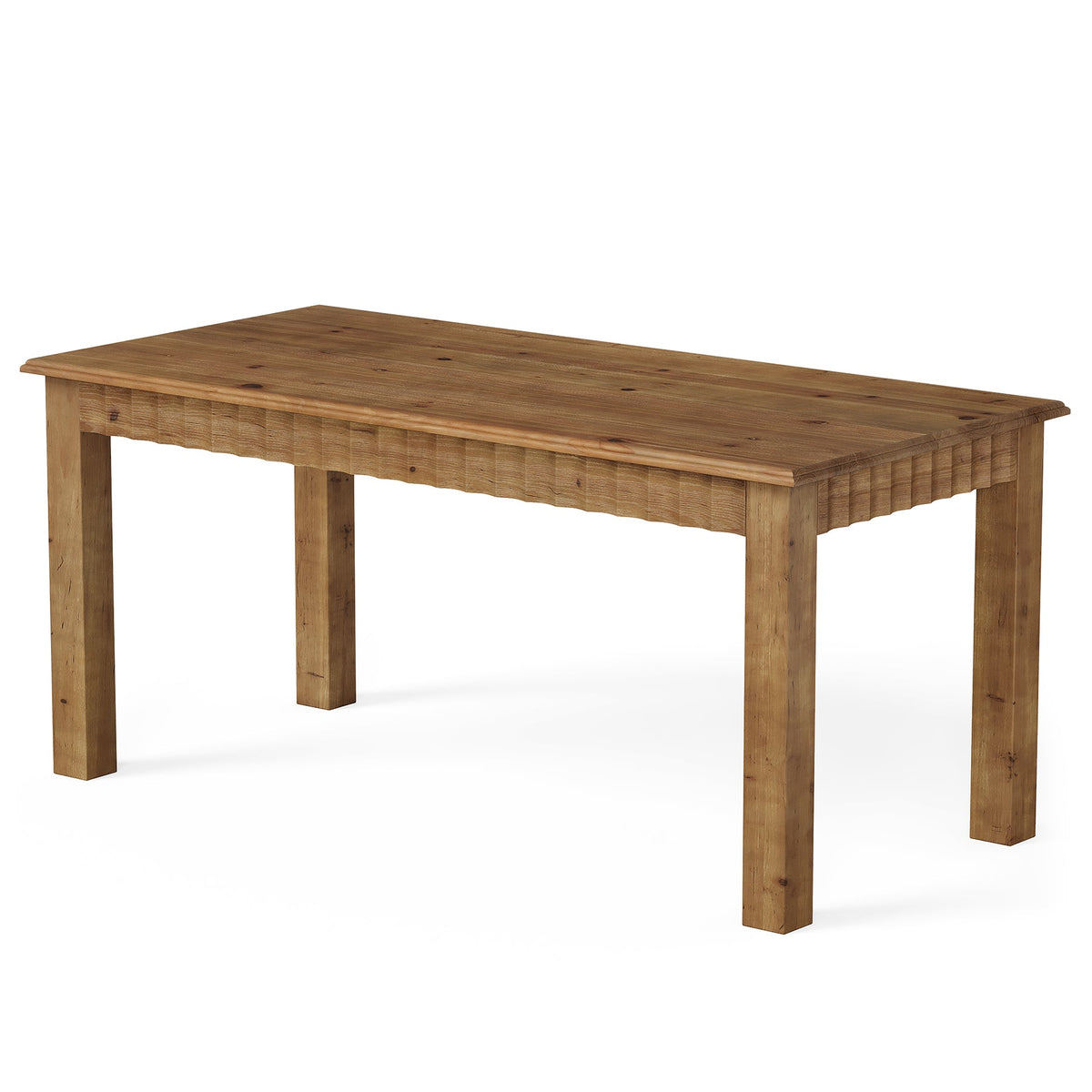63" Solid Wood Dining Table, Rectangular Kitchen Dinner Table for 4-6