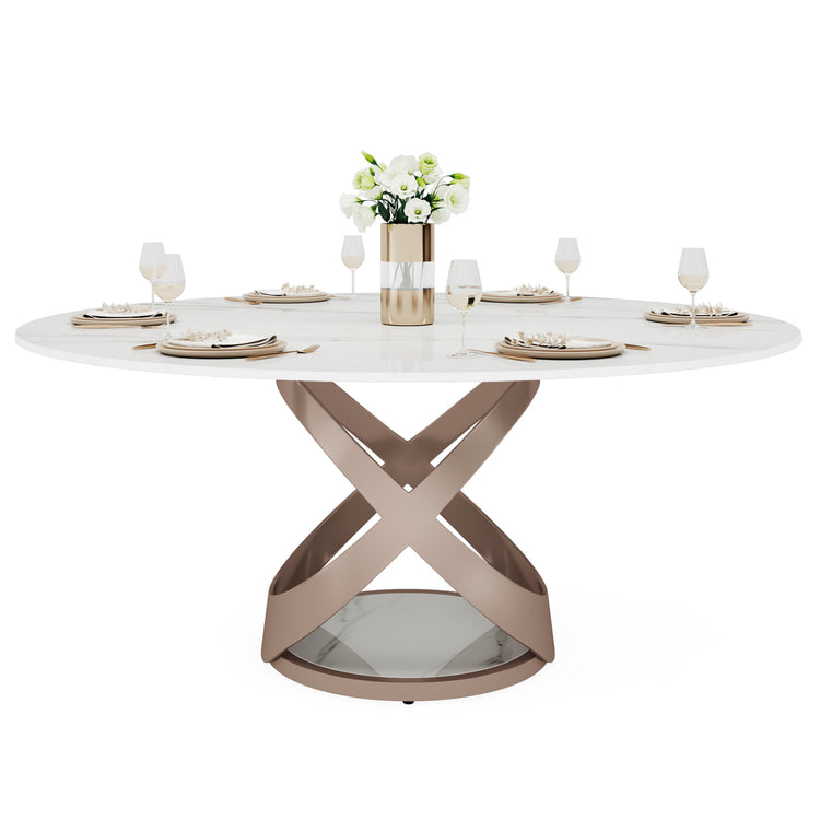 59" Sintered Stone Round Dining Table