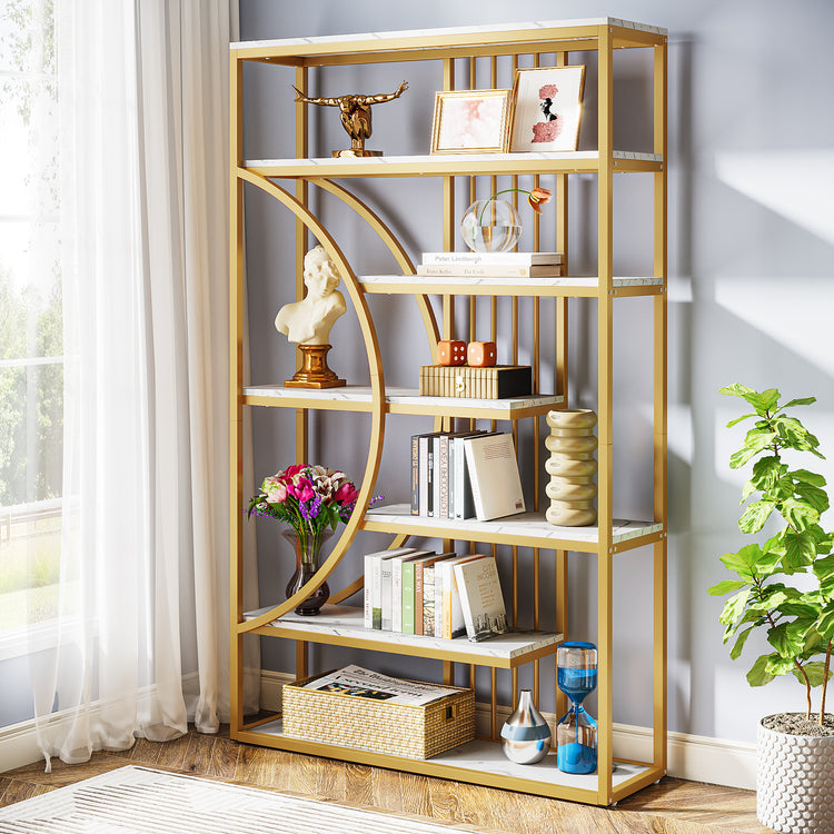 Marble Shelves Bookcase