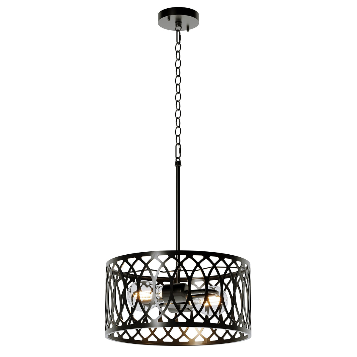 13" Pendant Lights, 2-Light Modern Chandelier with Adjustable Height