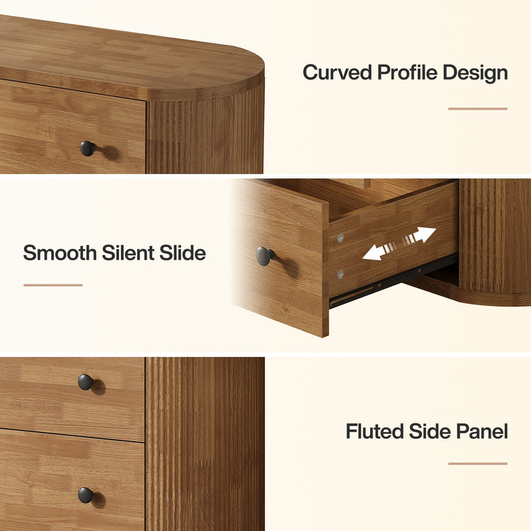 4-Drawer Chest Dresser, 39.4" Wooden Storage Cabinet Organizer