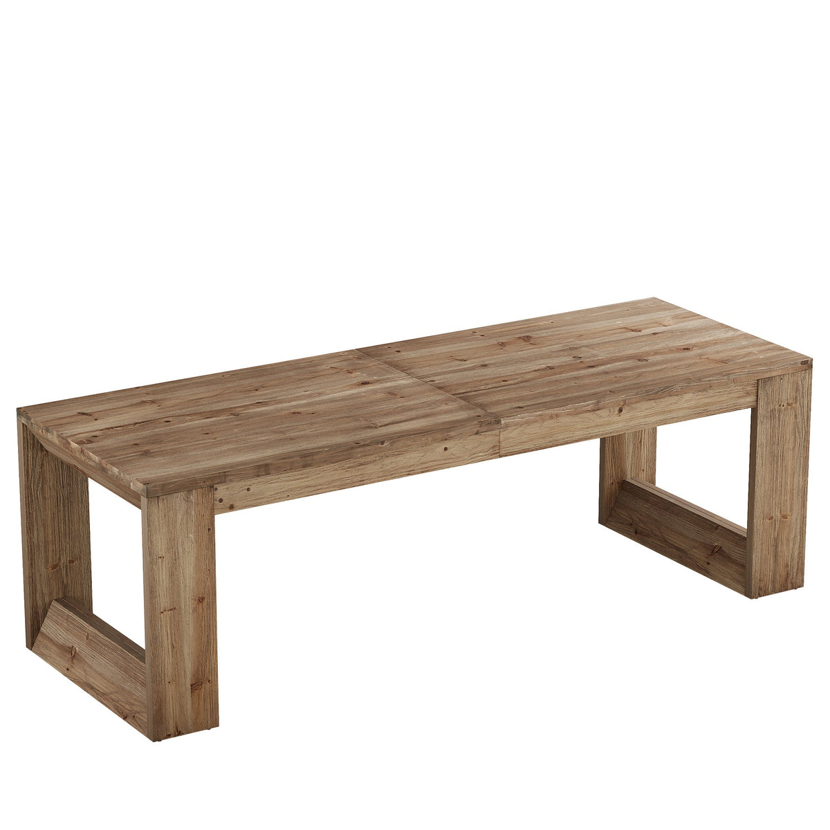 86.6" Two Person Desk, Farmhouse Solid Wood Computer Desk for Home Office