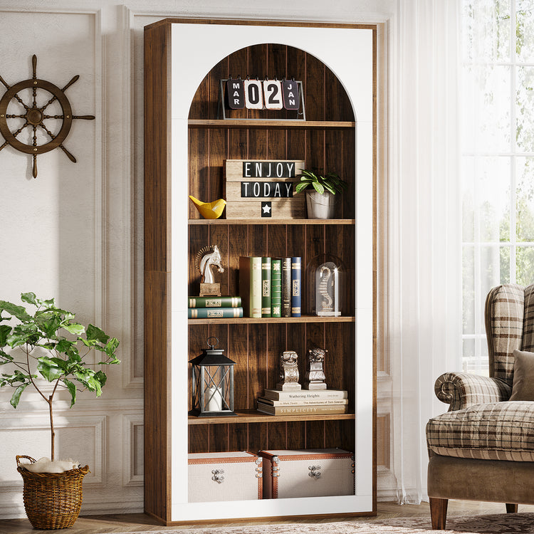 5-Tier Wood Bookcases