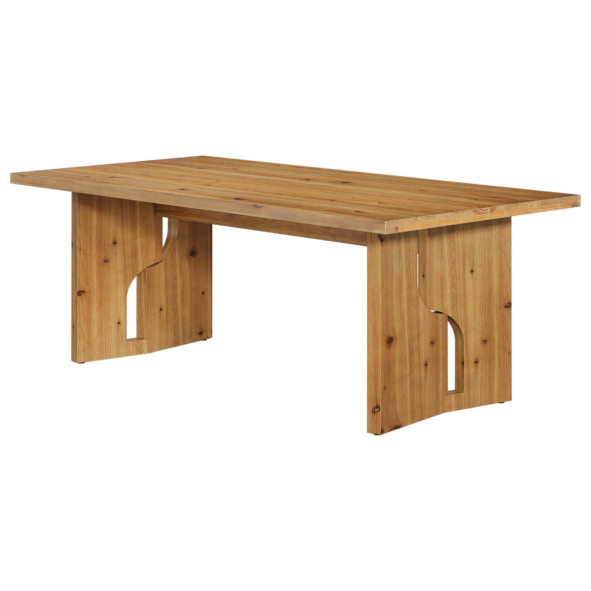5.25FT Solid Wood Conference Table for 4-6 Users, 63" Executive Desk with Cutout Bases