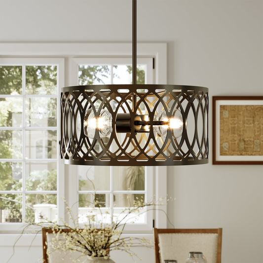 13" Pendant Lights, 2-Light Modern Chandelier with Adjustable Height