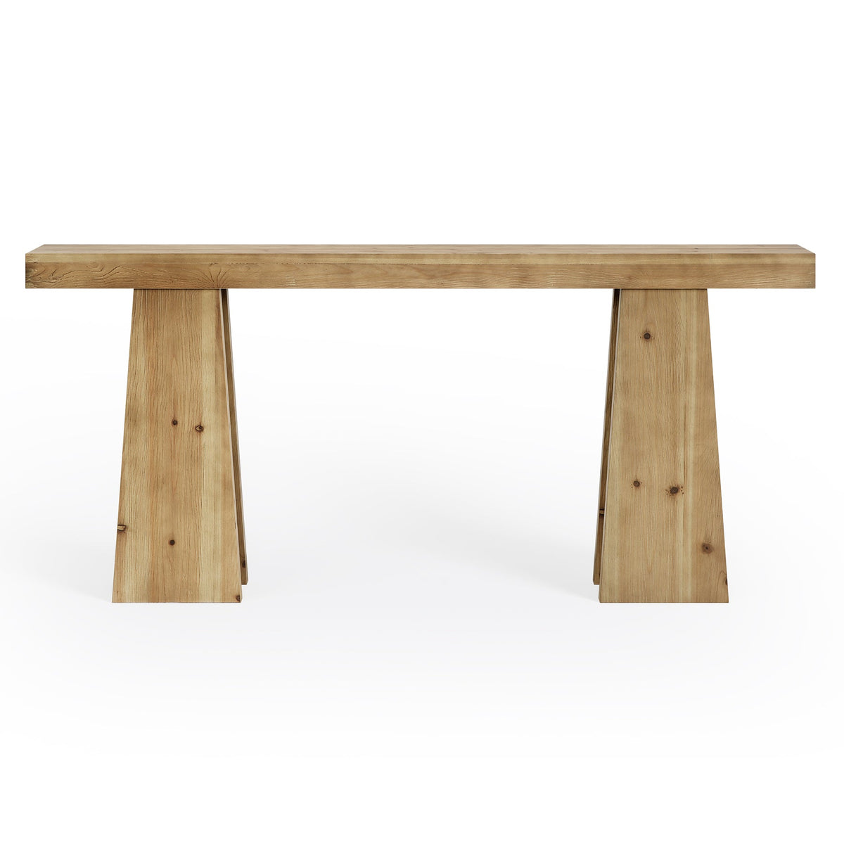 70.9" Solid Wood Console Table, Long Sofa Table with Reinforced Frame