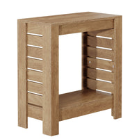 2-Tier Side Table, Wooden End Table Nightstand with Storage Shelf