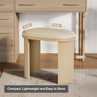 23.6" Vanity Stool Chair, Ottoman Stool Foot Rest for Couch with Cushion