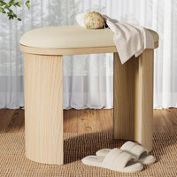 23.6" Vanity Stool Chair, Ottoman Stool Foot Rest for Couch with Cushion