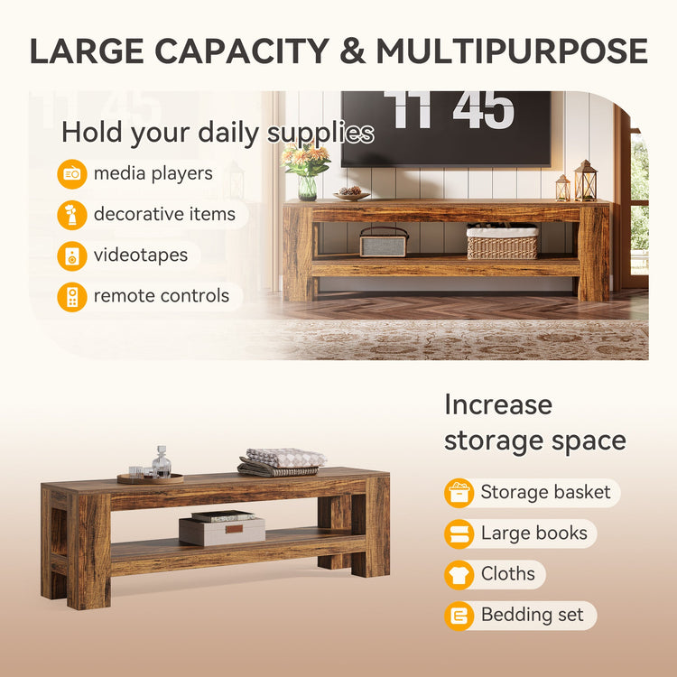 59" TV Stand, Media TV Console Entertainment Center for 55"-75" TVs